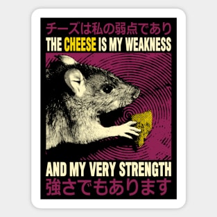 The Cheese is my Weakness Rat Sticker